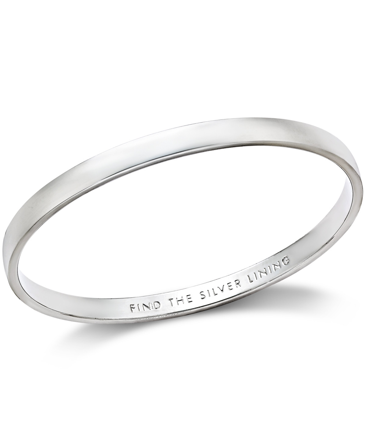 Kate Spade New York Silver-Tone "Find The Silver Lining" Message Bangle Bracelet - Silver-Tone | Macy's AU | APAC