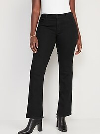 Mid-Rise Wow Boot-Cut Black Jeans for Women | Old Navy (US)