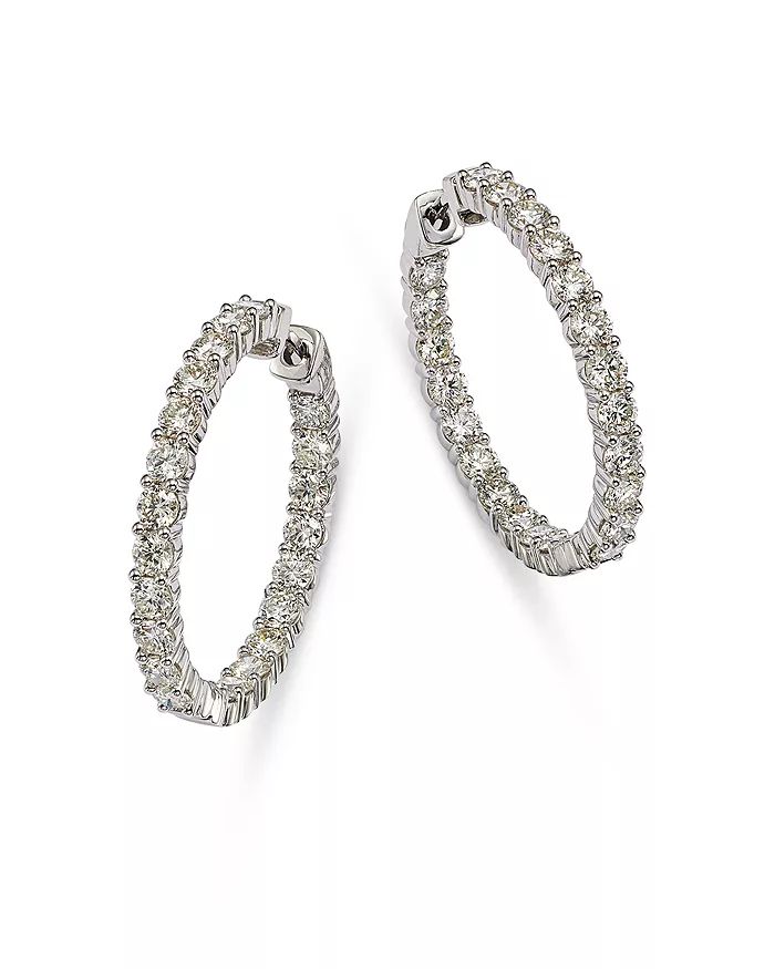 Diamond Inside Out Hoop Earrings in 14K White Gold, 4.0 ct. t.w. - 100% Exclusive | Bloomingdale's (US)