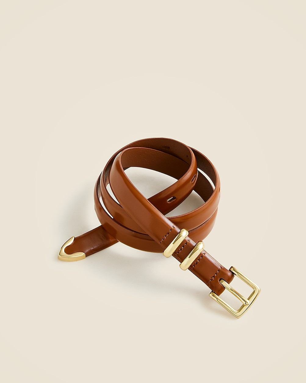 Thin spazzolato Italian leather belt | J. Crew US