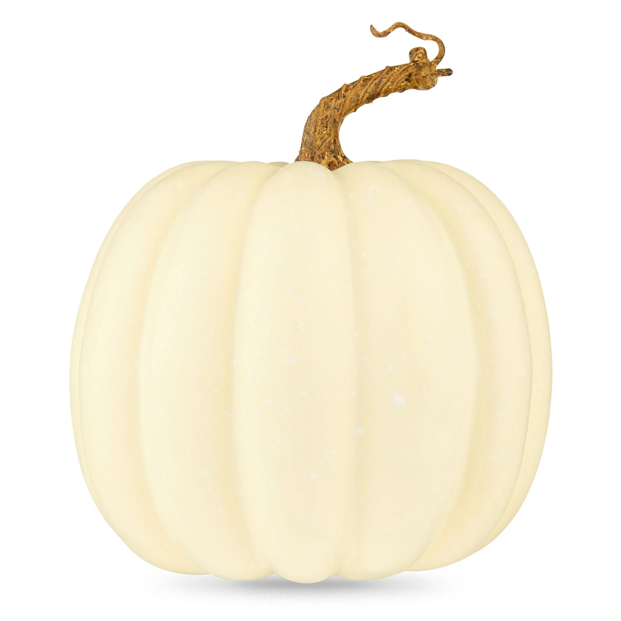 Fall, Harvest 8 in Rustic Tall White Foam Pumpkin Decoration, Way to Celebrate | Walmart (US)