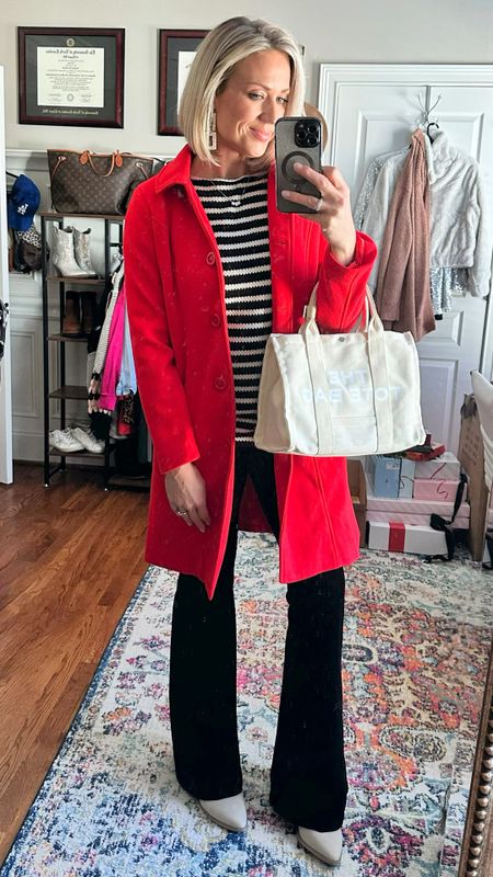 These flare leggings are 🔥 but the star is this red jacket! Wearing a size S in all tops, size 4 in pants (5’7, 140)

#LTKstyletip #LTKover40 #LTKfindsunder50