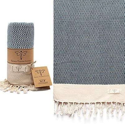 Smyrna Vintage Series Original Turkish Beach Towel | 100% Cotton, Prewashed, 37 x 71 Inches | Tur... | Amazon (US)