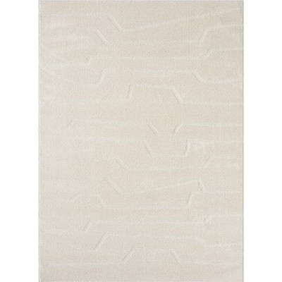 Luxe Weavers Abstract High Low Cream 8x10 Area Rug Geometric Carpet | Target
