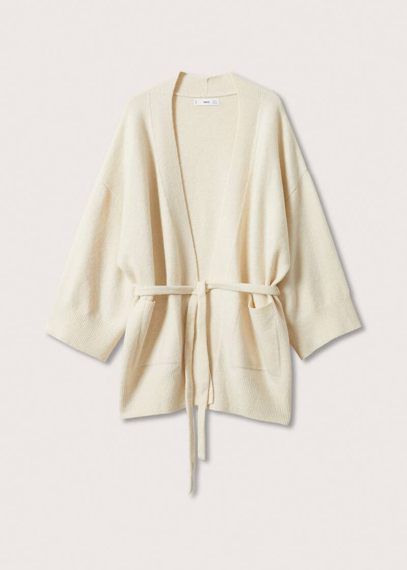 Knitted Cardigan With Belt | MANGO (US)