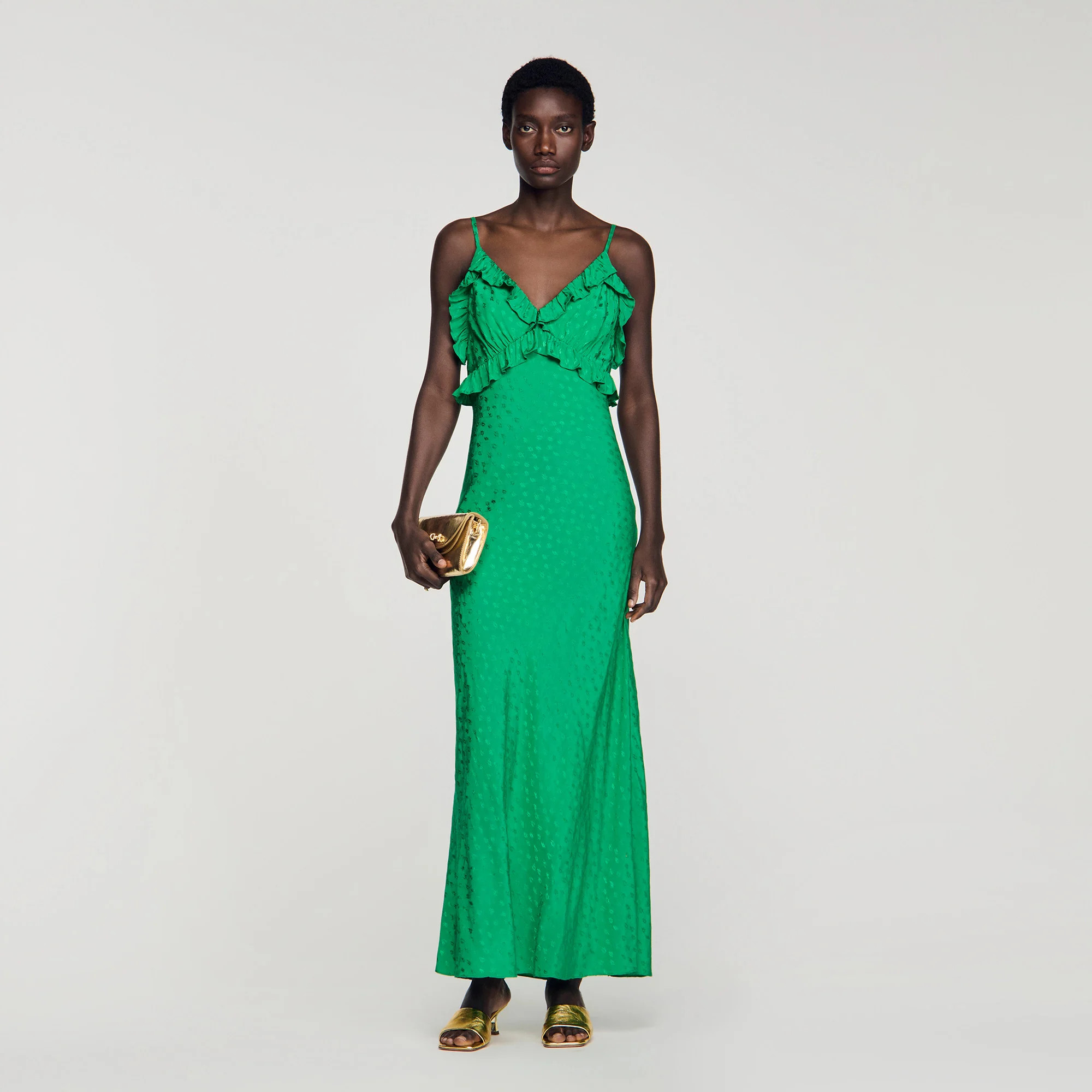 Maxi dress with straps | Sandro US | Sandro-Paris US