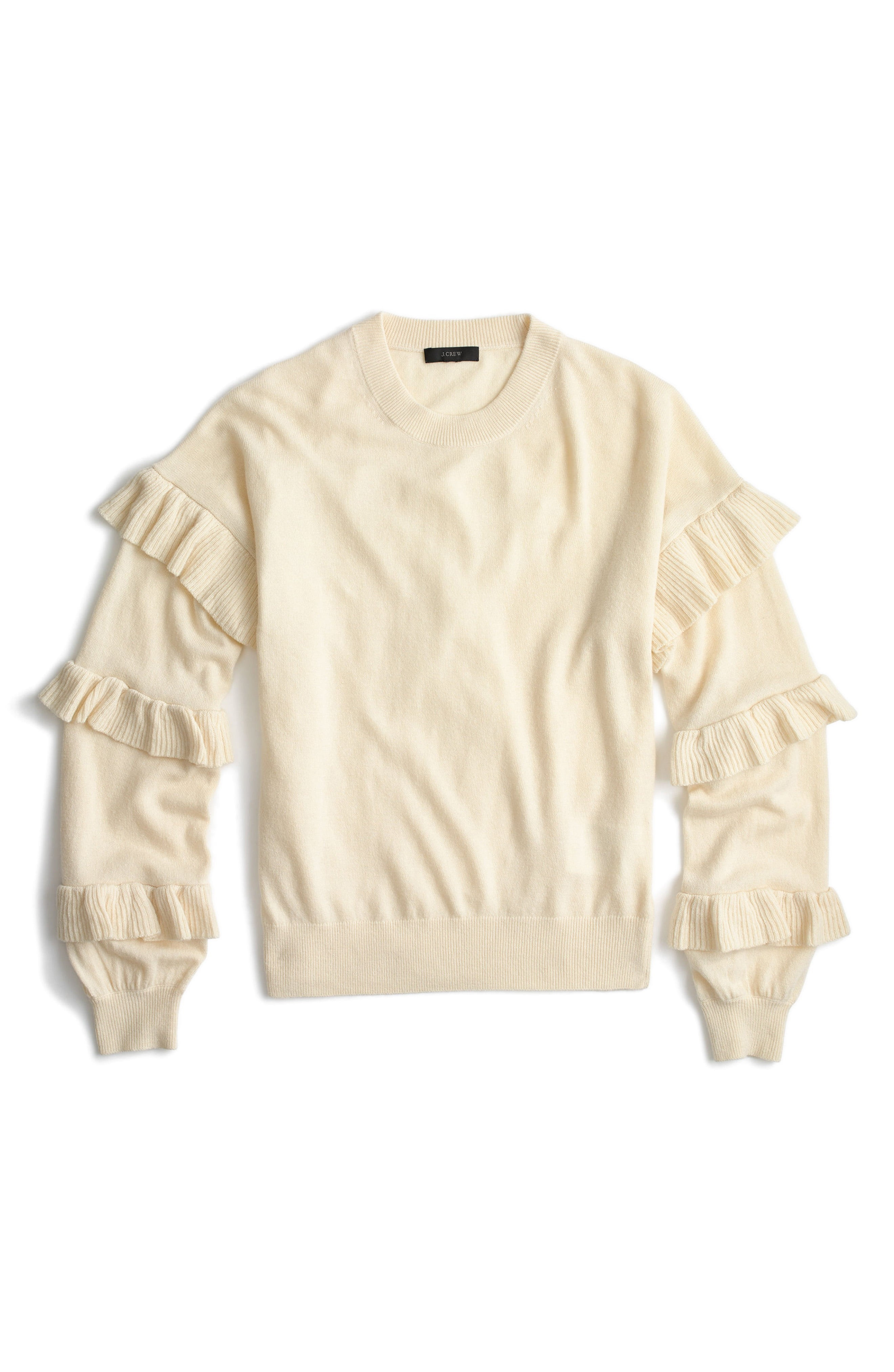 J.Crew Ruffle Sleeve Sweater | Nordstrom