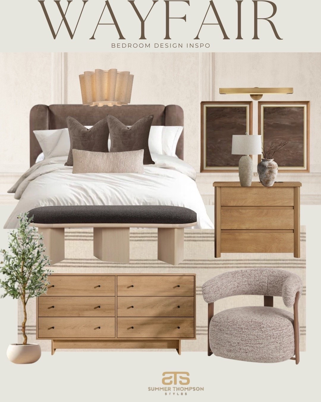 Bringing warmth and elegance into the bedroom with soft neutrals and natural textures 🤍 From the boucle chair to the warm wood tones, every piece is from Wayfair and styled to create a serene space you’ll love to unwind in.

#WayfairFinds
#BedroomDesignInspo
#NeutralBedroomDecor
#CozyBedroomVibes
#ModernTransitionalStyle
#WayfairHome
#WoodFurnitureStyle
#InteriorDesignInspo
#HomeDecorLovers
#NeutralHomeStyle

#LTKFindsUnder100 #LTKHome
