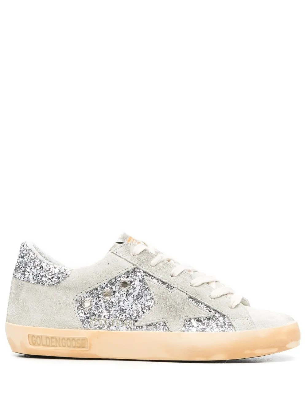 Golden Goose Super-Star glitter-detail Sneakers - Farfetch | Farfetch Global