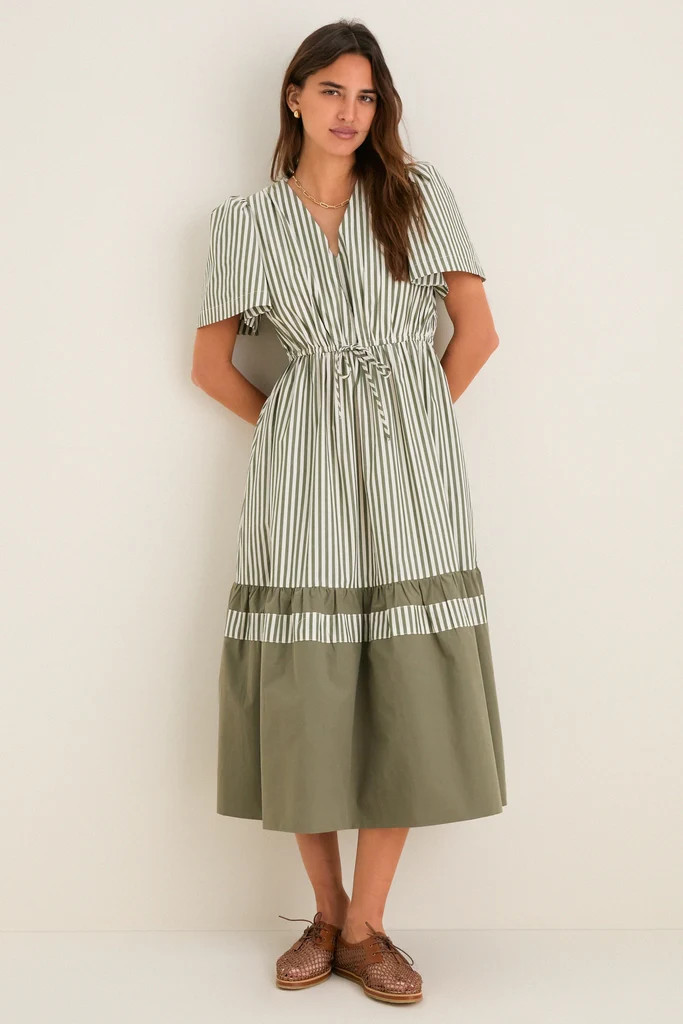 Jardin Stripe Cotton Poplin Mitchell Dress | Tuckernuck (US)