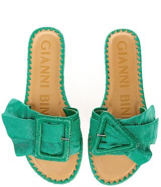 Gianni Bini Jaxson Faille Mismatched Buckle Flat Sandals | Dillard's | Dillard's