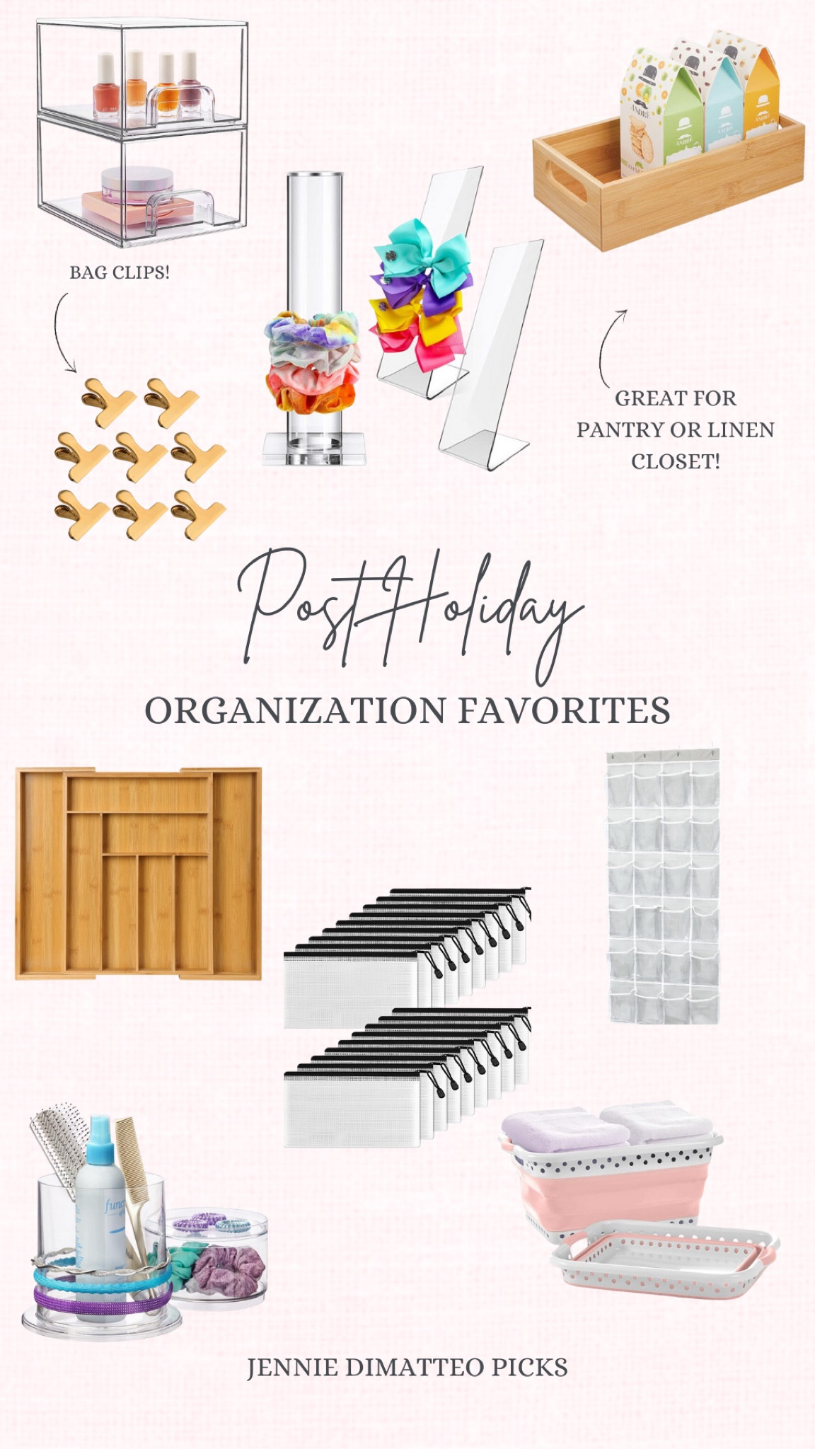 Post holiday organization, gold bag clips, hair accessories, utensil drawer, shoe organizer, new years resolutions 

#LTKSeasonal #LTKfindsunder100 #LTKhome