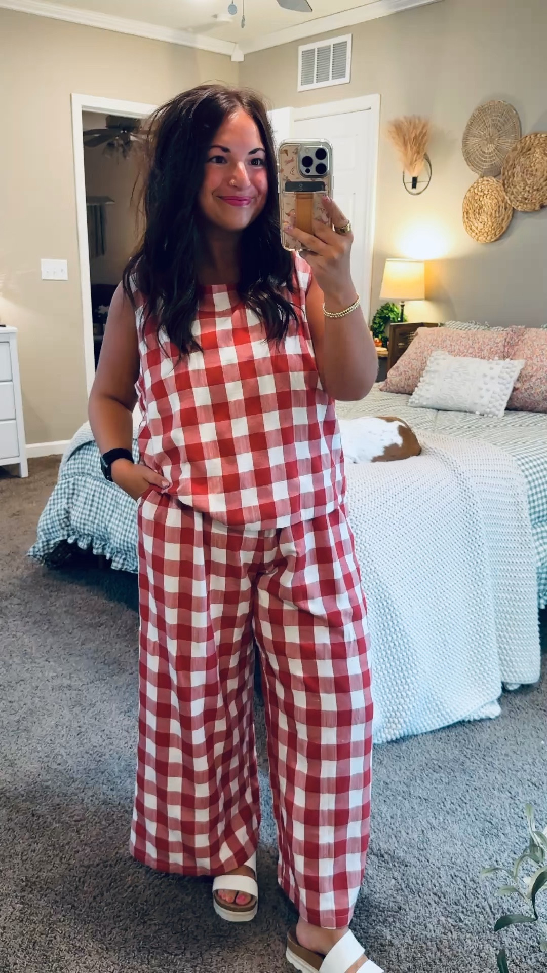 This red and white gingham set is giving all the summer picnic vibes ❤️🤍 Lightweight, comfortable, and so easy to wear—just add sandals and you're ready for the day!


sandals: fit true to size // wearing a 5
set: fits true to size // wearing a large 

 #LTKootd #LTKMidsize #LTKWorkwear