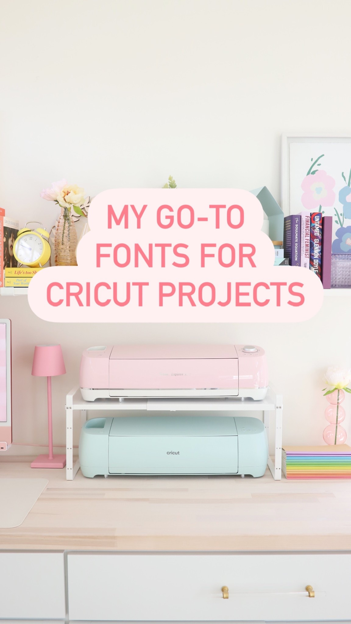 I find myself using these fonts over and over again. They are my go-to fonts for Cricut projects. 