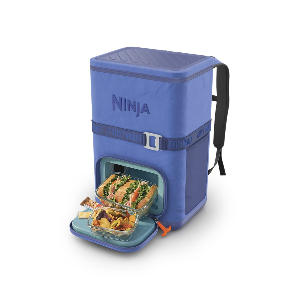 Ninja Outdoor FrostVault Go 36-Can Backpack Soft Cooler with Cold Dry Zone in Lake Paddle | FF136BL2 | SharkNinja | SharkNinja