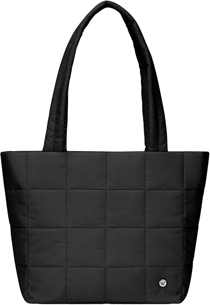 WESTBRONCO Puffer Tote Bags for Women Puffy Quilted Purse Nylon Shoulder Bag and Handbags with La... | Amazon (US)