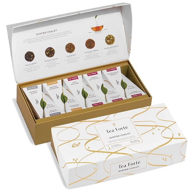 Tea Forte Premium Petite Presentation Box Gift Set Sampler, 10 Count, 2 of Each Blend Individuall... | Amazon (US)