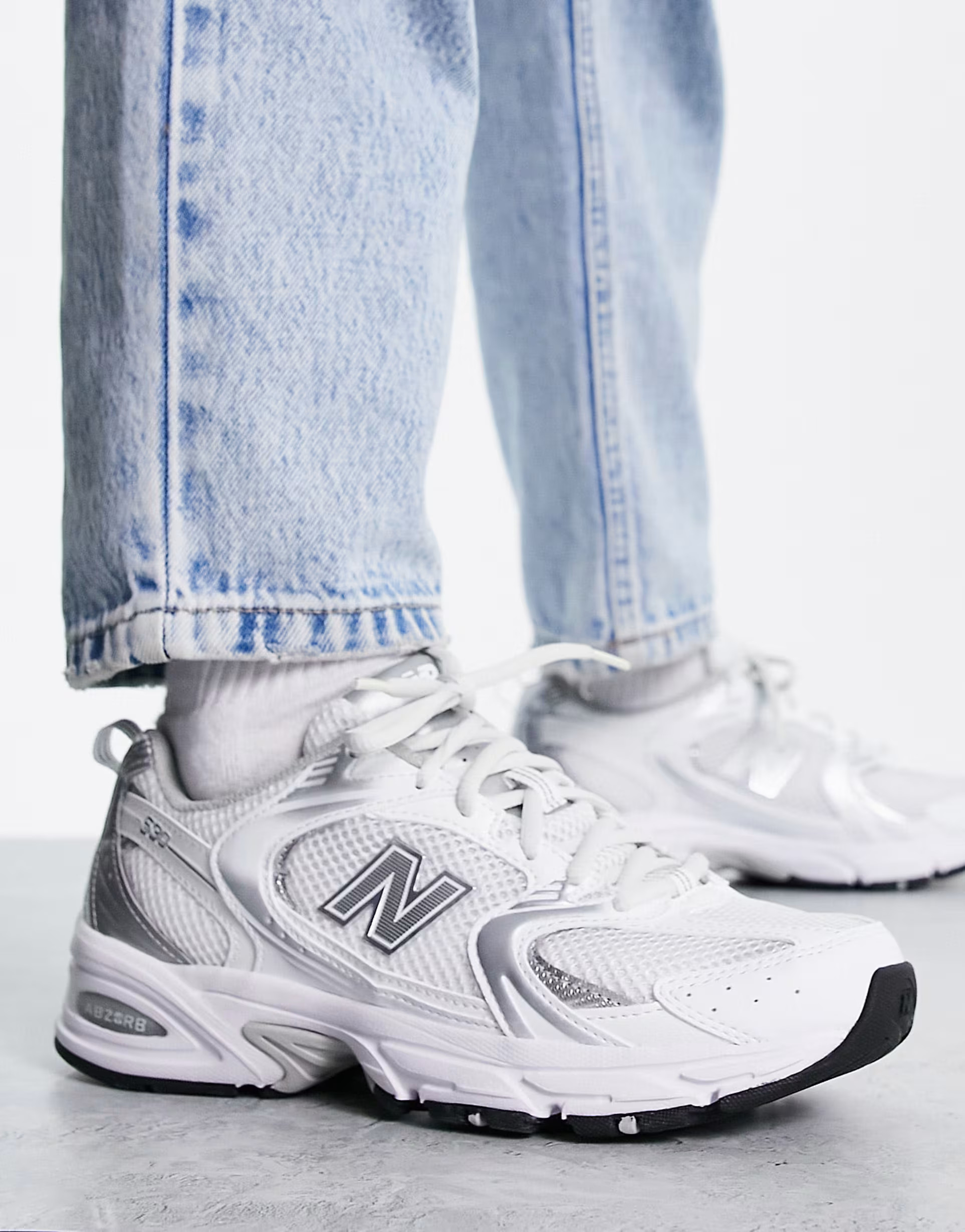 New Balance 530 trainers in white and silver | ASOS | ASOS (Global)
