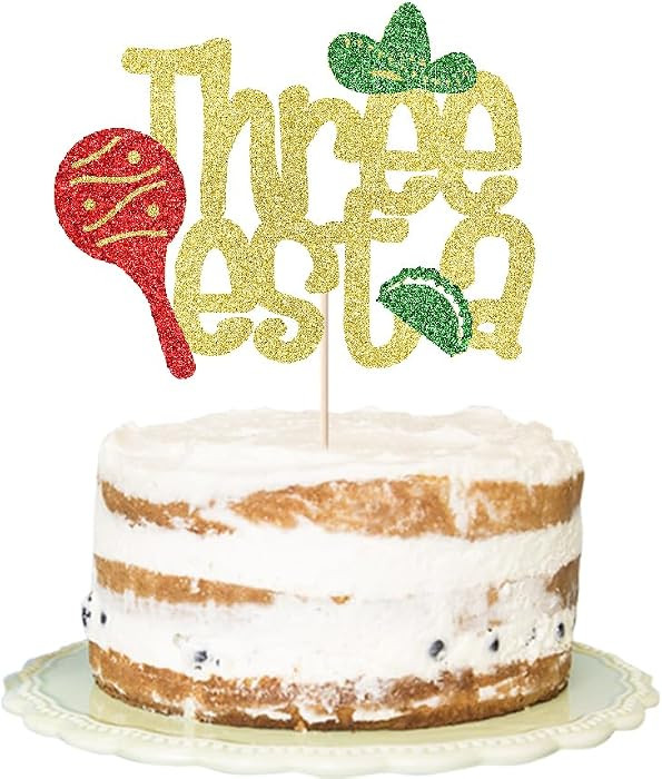 Three-esta Happy 3rd Birthday Cake Topper -Mexican Fiesta Themed Cactus Pinata Cake Topper Decora... | Amazon (US)