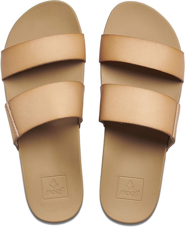 REEF Cushion Vista Women's Fashion Slide Sandal, Vegan Leather Strap, Ultra Soft Cushion Footbed | Amazon (US)