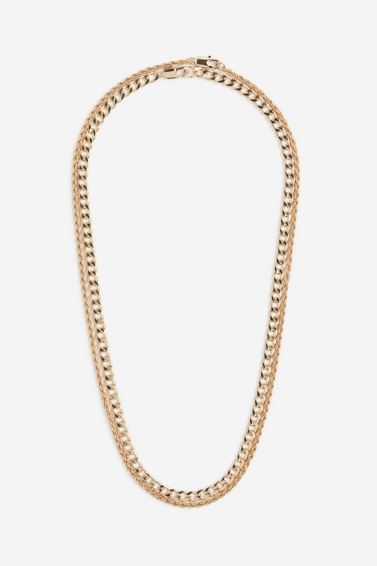 2-pack Necklaces - Gold-colored - Men | H&M US | H&M (US)