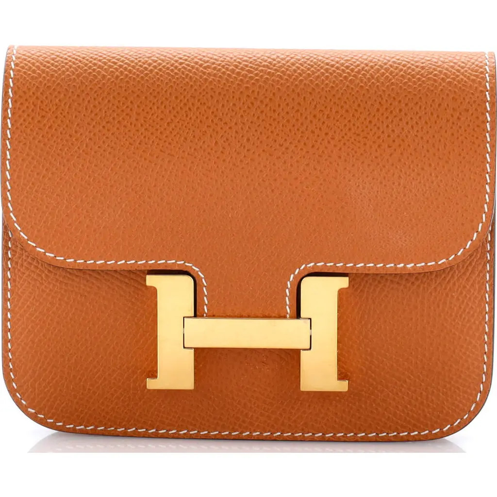 Pre-Owned Hermes Constance Slim Wallet Epsom in Toffee at Nordstrom | Nordstrom