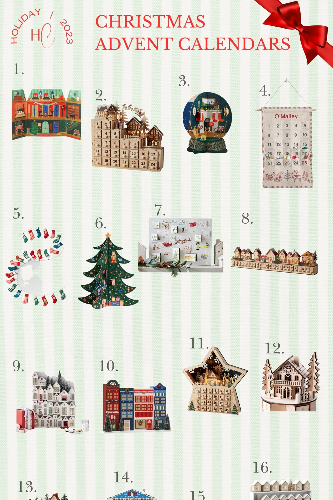 One of my favorite holiday traditions is bringing out the advent calendar. They have really stepped up their game in the past years! Here are some of my favorites. 

Target holiday / Pottery Barn Christmas / Crate and Barrel holiday / Terrain holiday decor / Holiday Decor / Christmas Decor / Holiday Accents / Christmas Accents / Arhaus Christmas / Advent Calendar/ Wooden Advent Calendar/ Hanging Advent Calendar 

#LTKhome #LTKHoliday #LTKSeasonal