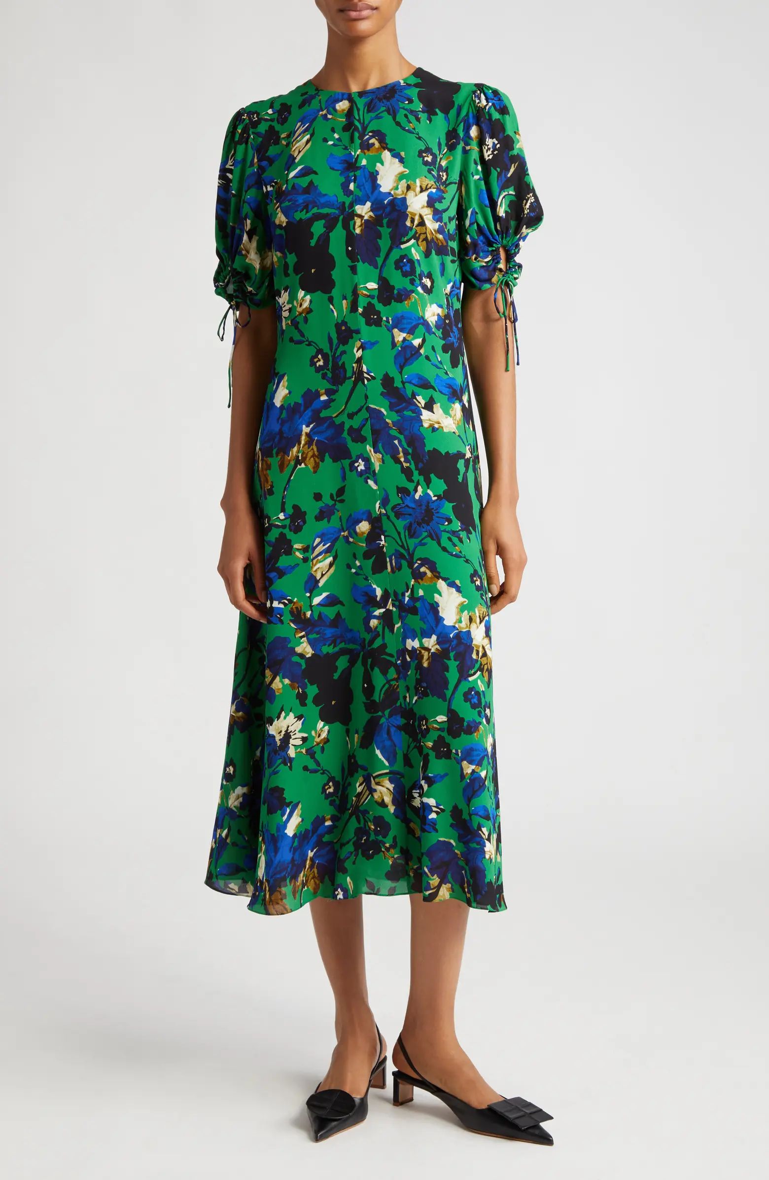 Erdem Floral Print A-Line Midi Dress | Nordstrom | Nordstrom