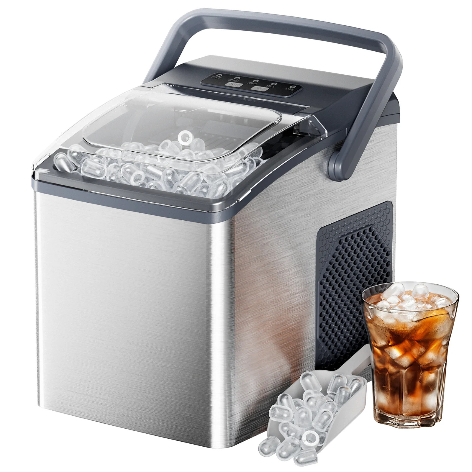 Ice Makers Countertop,Ice Maker Machine 6 Mins 9 Bullet Ice, 26 Lbs/24 Hrs, Nugget Ice Maker with... | Walmart (US)