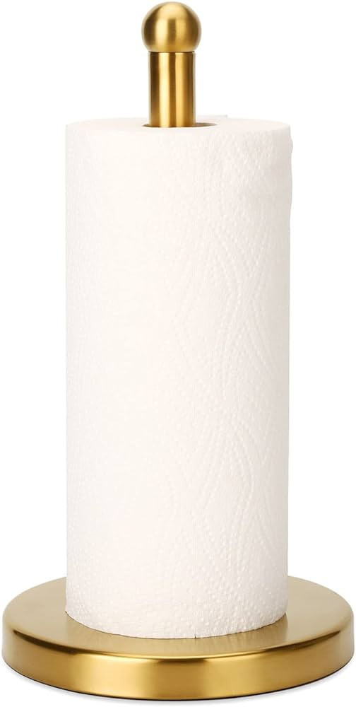 Paper Towel Holder Stand with Sturdy Base Fits Standard and Jumbo Sized Paper Towel, Paper Towel ... | Amazon (US)