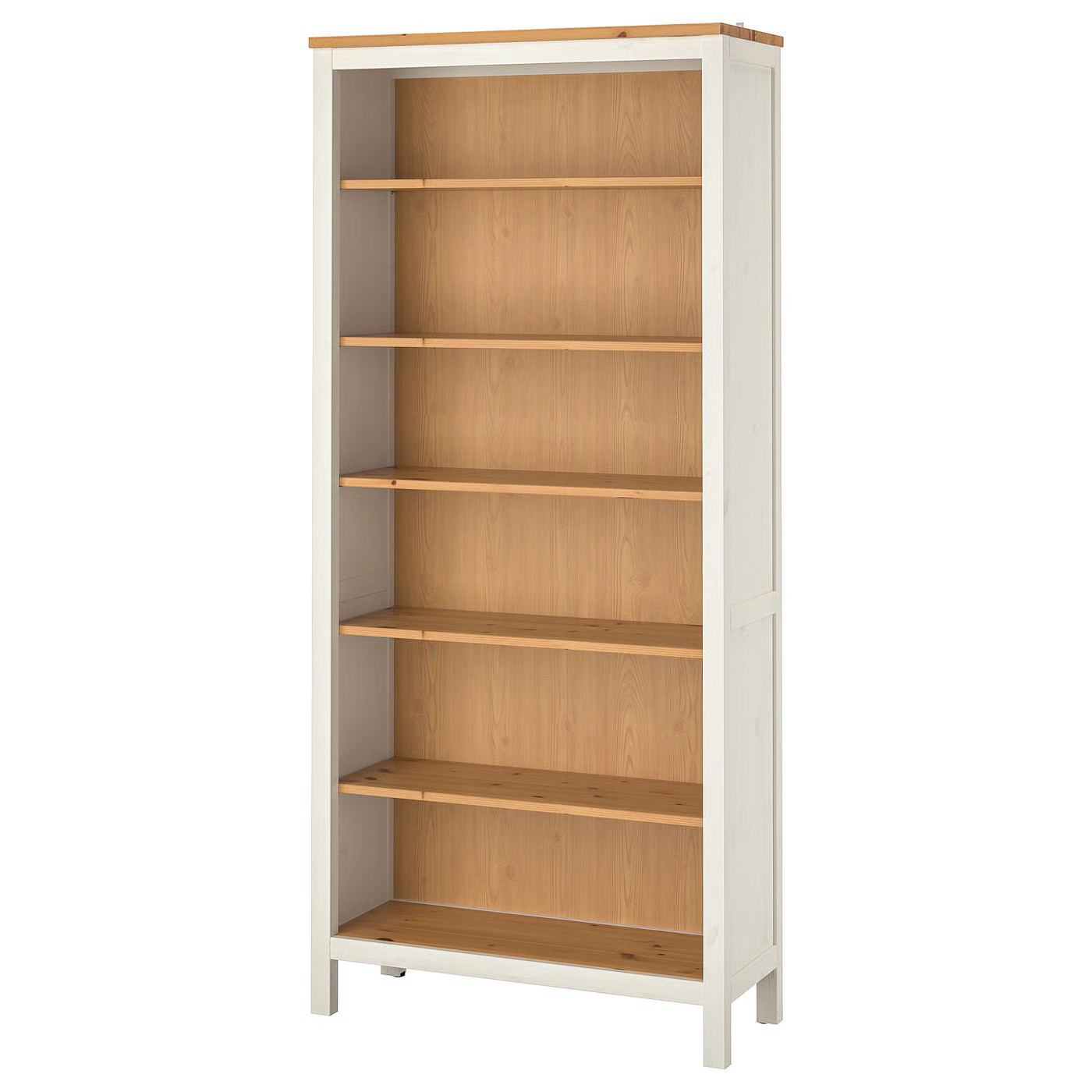HEMNES Bookcase, white stain/light brown, 35 3/8x77 1/2 " | IKEA US