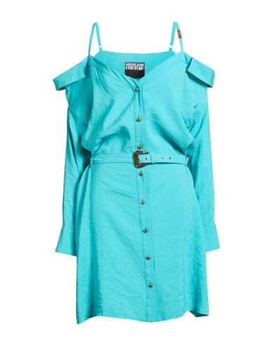 Versace Jeans Couture Woman Mini dress Turquoise Size 6 Modal, Polyester | YOOX (US)