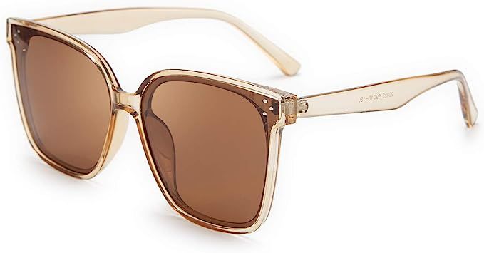 FEISEDY Retro Square Polarized Sunglasses Women Men Oversized Vintage Shades B2600 | Amazon (US)