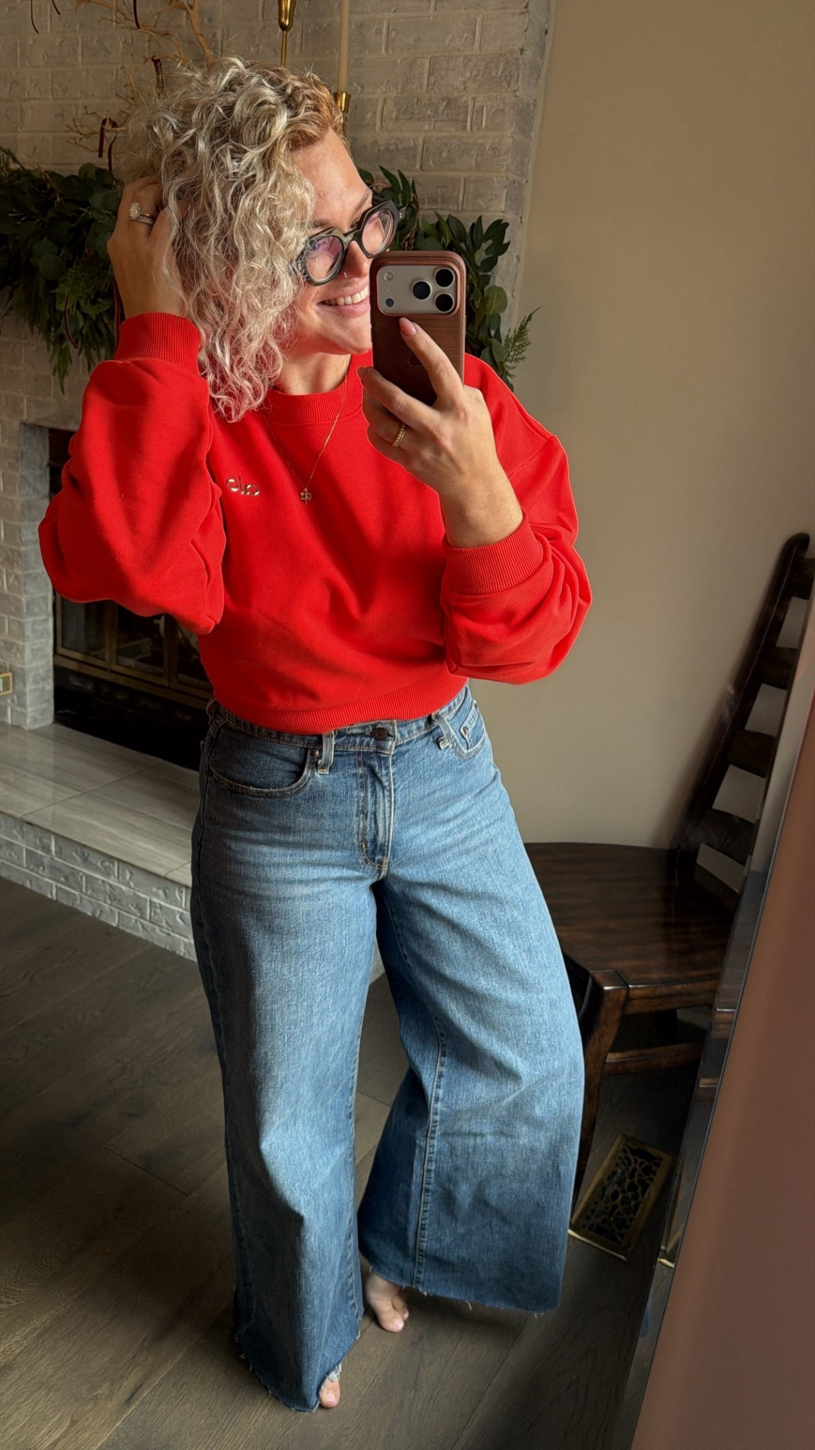 New found love for red because it took my community to tell me it was my colour ❤️ 

Wearing a medium in the top, and I sized up in the denim. 

Denim I order the 32” length and cut them off to my size. Now they’re my new favourite pair! 

#LTKstyletip #LTKsale #LTKjeans
