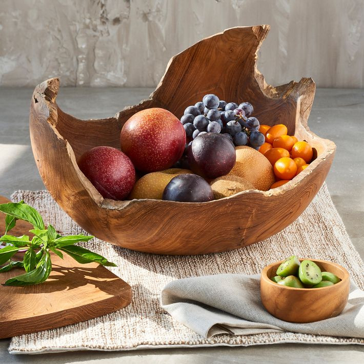 Takara Teak Wood Live Edge Bowl | West Elm (US)