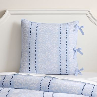 Augusta Floral Stripe Organic Duvet Cover | Pottery Barn Teen