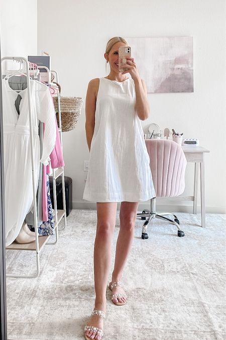 The perfect white linen dress for Summer. Wearing an XS, comes in a few other colors too! Would be cute as a vacation dress, bridal shower dress, or graduation dress! #whitedress #summerdress #vacationstyle #abercrombiedress

#LTKFind #LTKSeasonal #LTKstyletip
