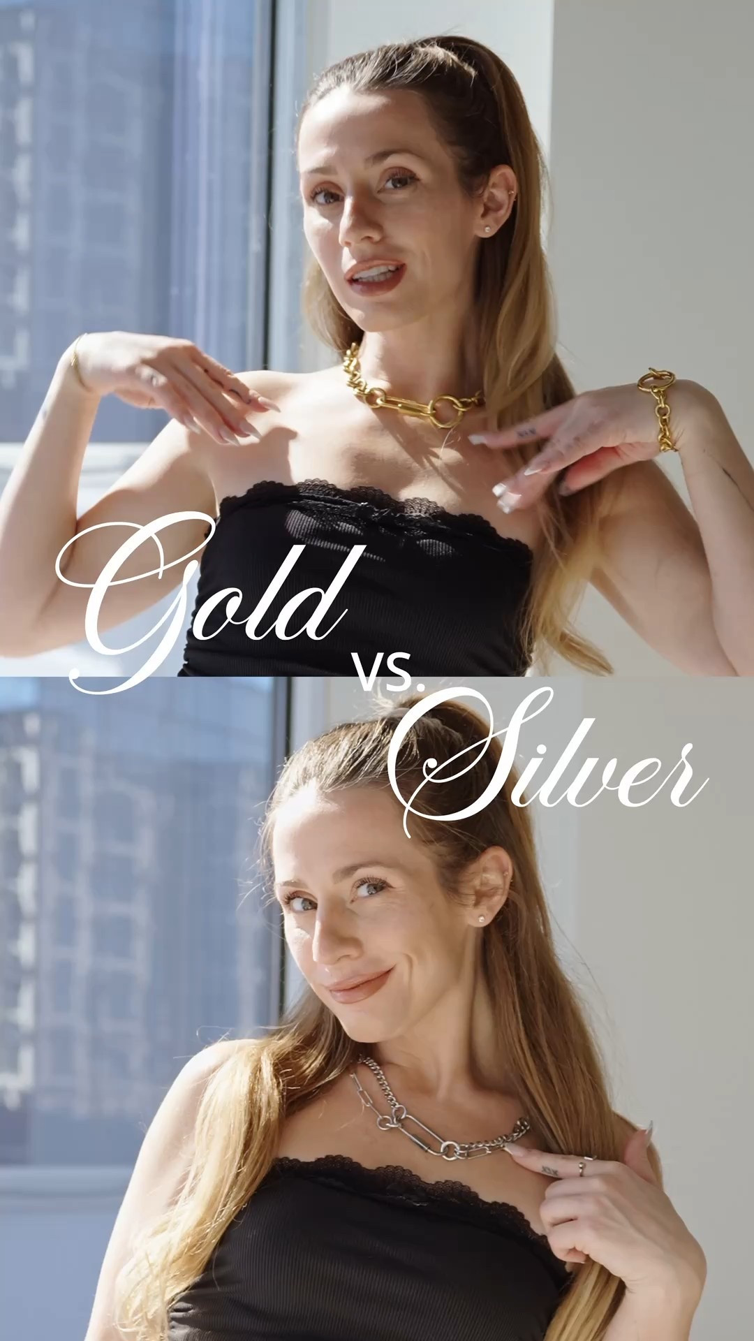 Are you team gold or team silver? 🤭🩷 @maisonmiru has it all! 

#maisonmiru #goldjewelry #silverjewelry #thisorthat 

#LTKStyleTip #LTKBeauty #LTKWorkwear