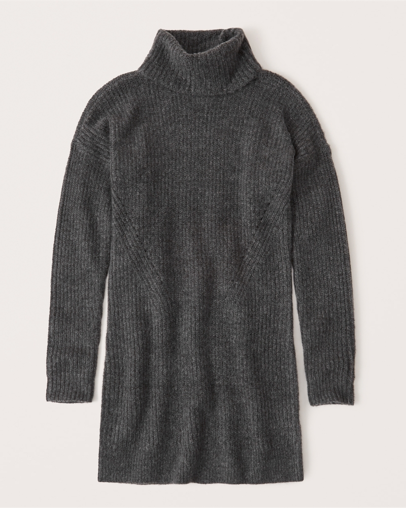 Long-Sleeve Turtleneck Sweater Dress | Abercrombie & Fitch (US)