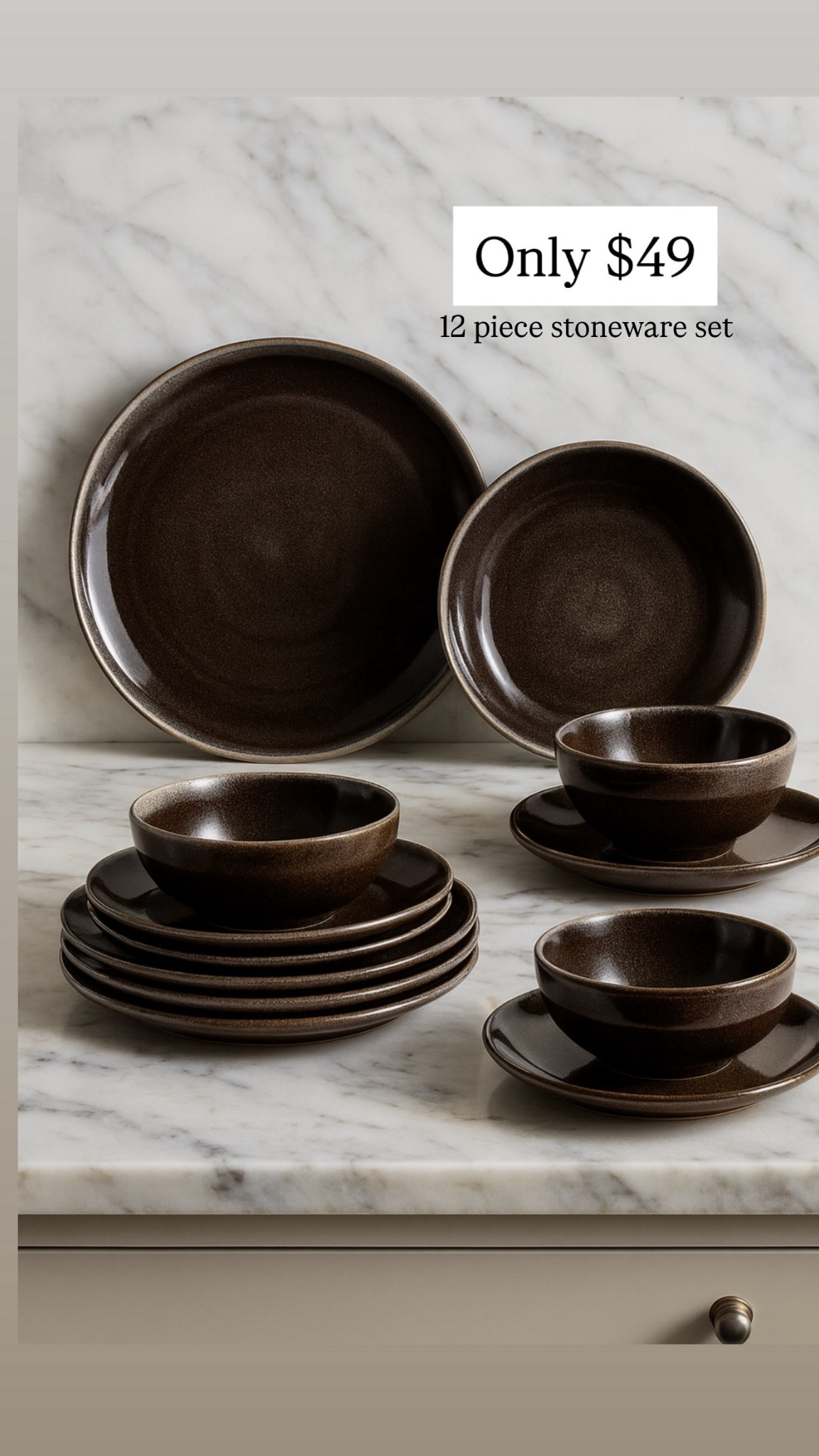 Oh my gosh, this 12 piece stoneware dinner set from Walmart is under $50 incredible price and the color is beautiful. It also comes in another color as well dinnerware from Walmart.

#LTKdayinmylife #LTKSaleAlert #LTKHome