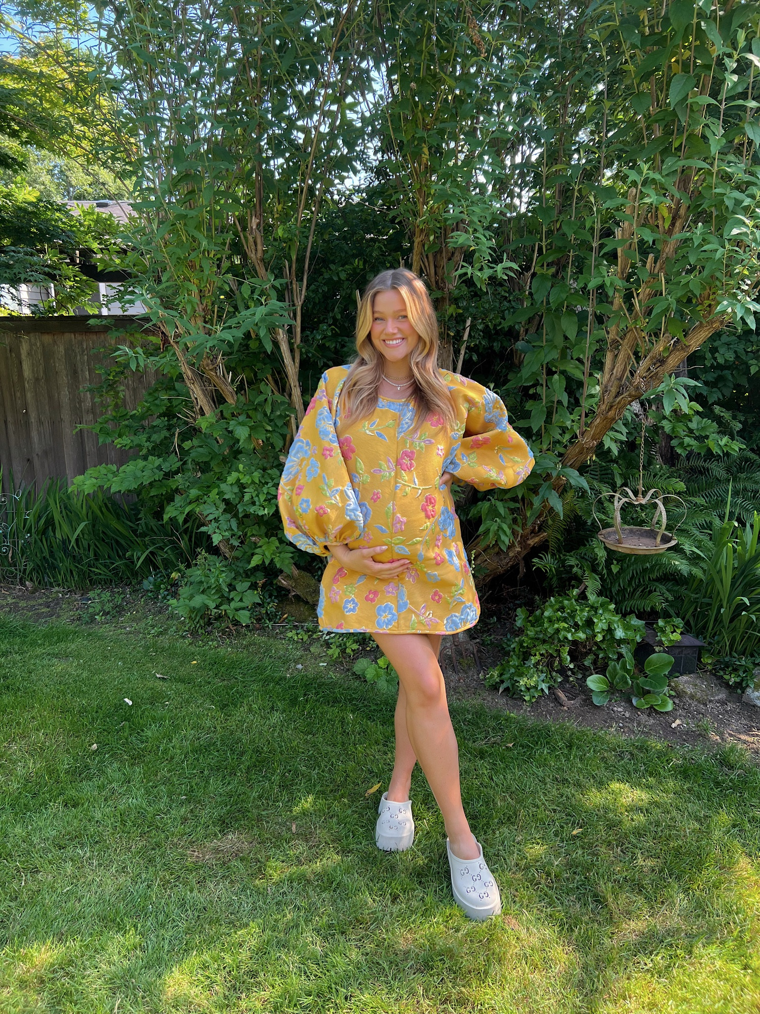 I sized down to a small in this dress! It’s a thick but lightweight fabric, not see thru at all, good length (I am 5’ 5”) and roomy in the chest stomach and arms! I’m typically a 8 sometimes 10 and the medium was way too long and wide on me, even 29 weeks pregnant! LOVE this dress quality is 10/10!!

#LTKbump