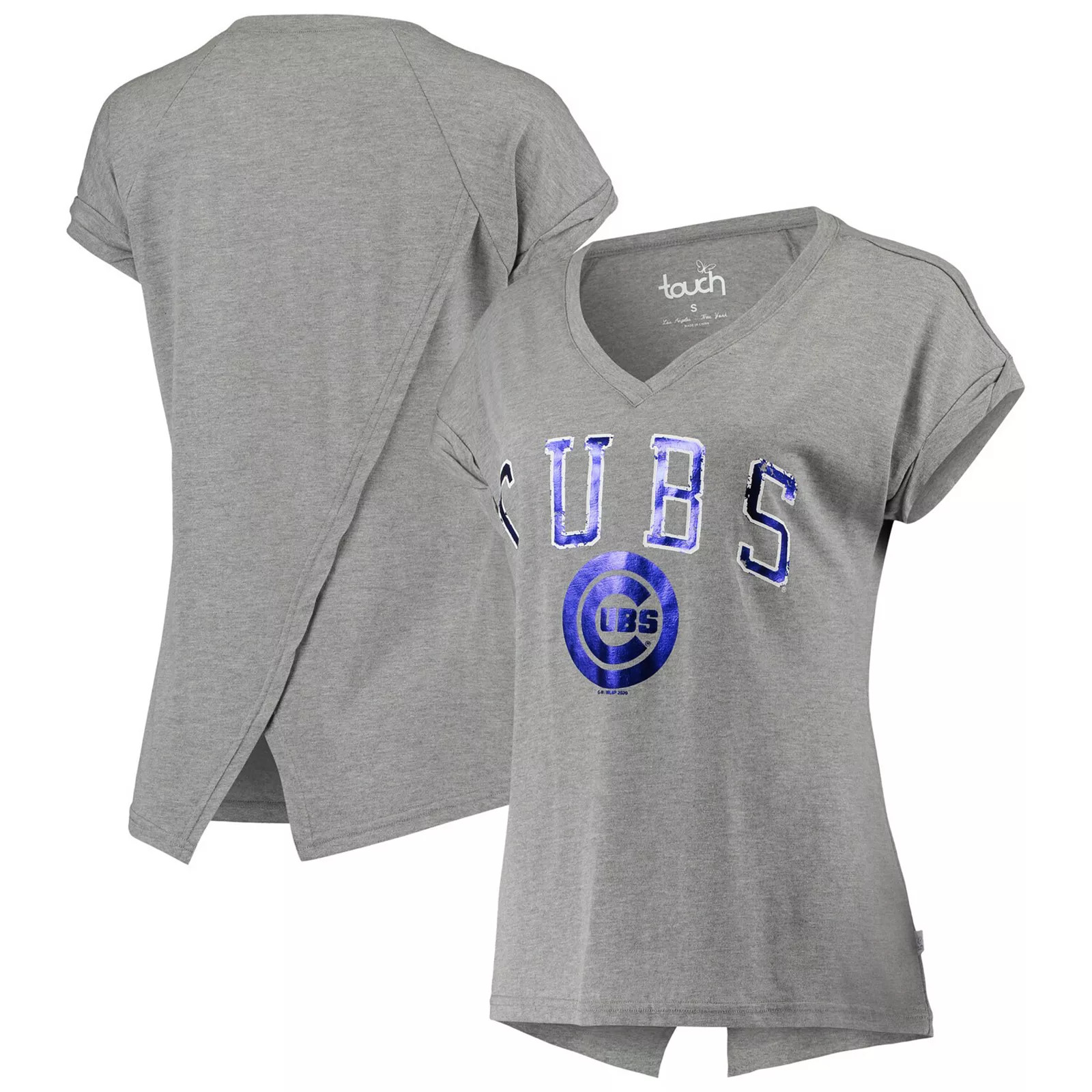 Women's Touch Gray Chicago Cubs Power Play V-Neck T-Shirt, Size: Medium, Grey | Kohl's