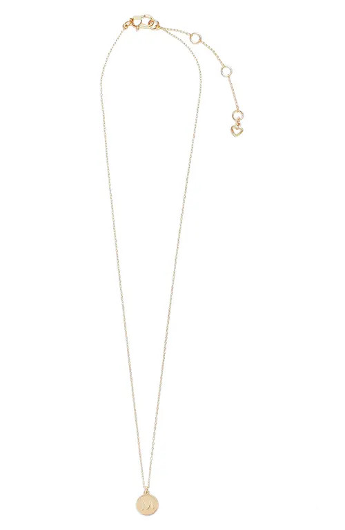 Kate Spade New York mini initial pendant necklace in Gold - M at Nordstrom | Nordstrom