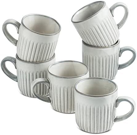 Coffee Mugs Set 6, Coffee Cups with Handle 12 Oz Porcelain Cups for Hot or Cold Drinks Chocolate/... | Amazon (US)