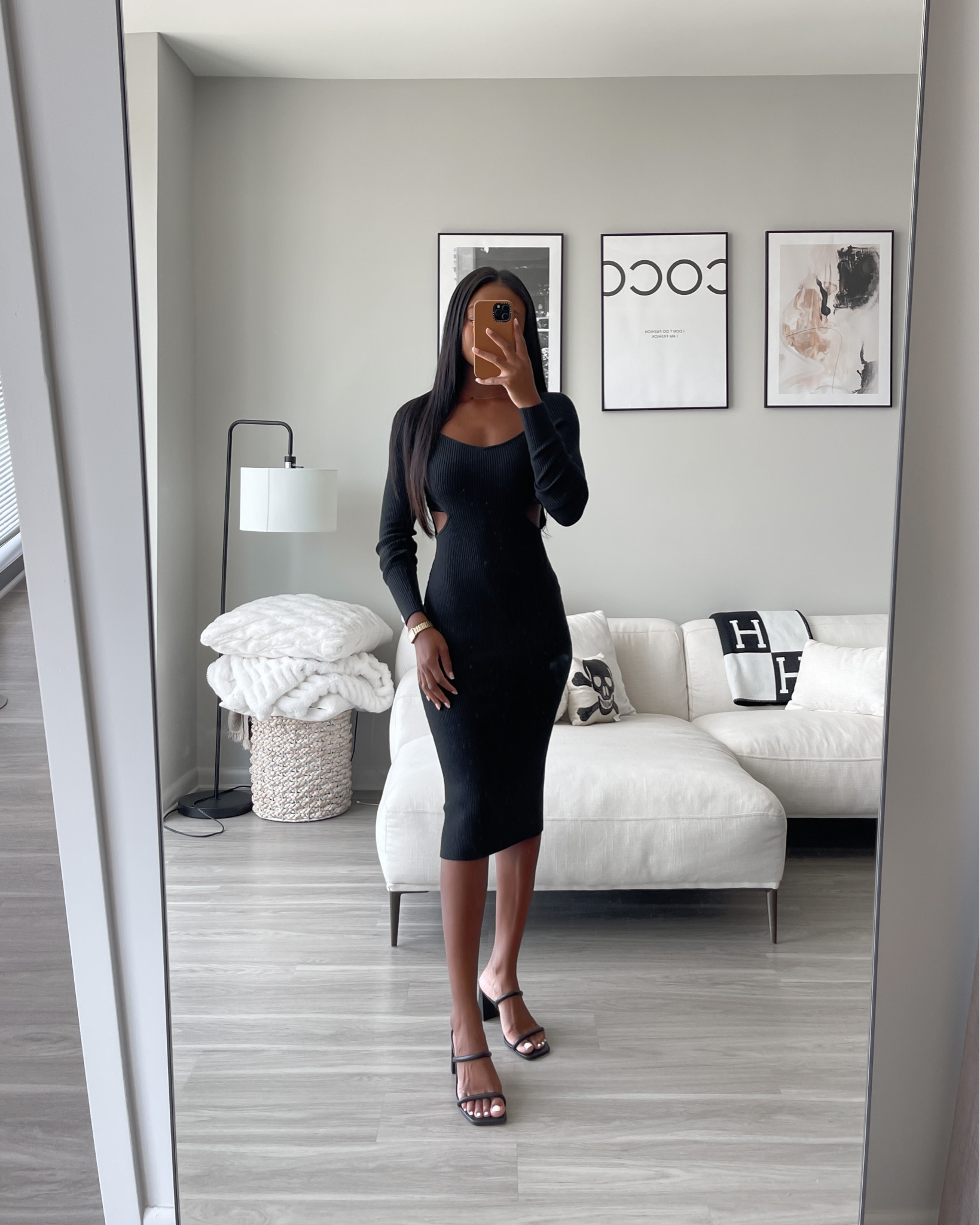 Black midi dress from Abercrombie! Wearing an XS! Love the side cut-outs! 

#LTKshoecrush #LTKSale #LTKwedding
