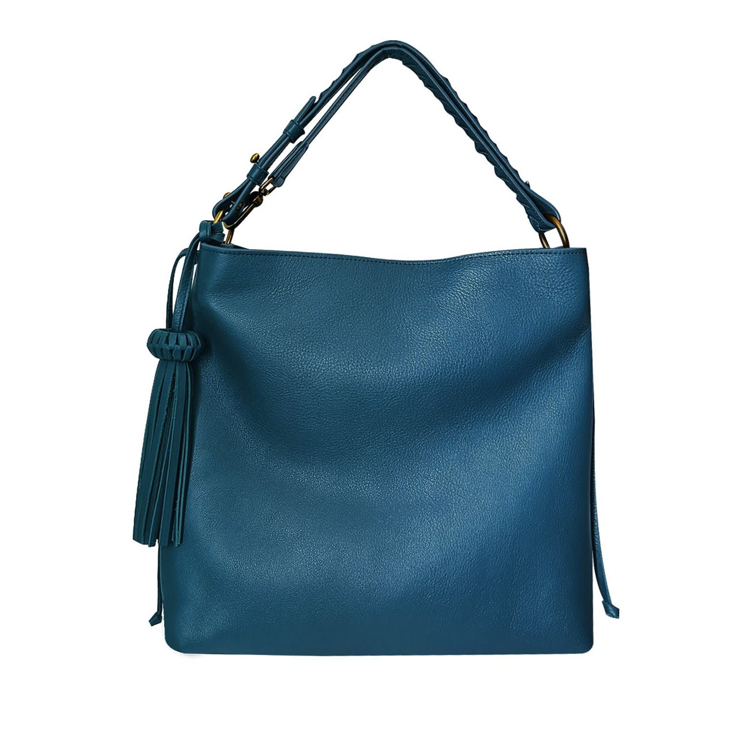 Bacalar Blue Leather Hobo Bag | Wolf & Badger (US)