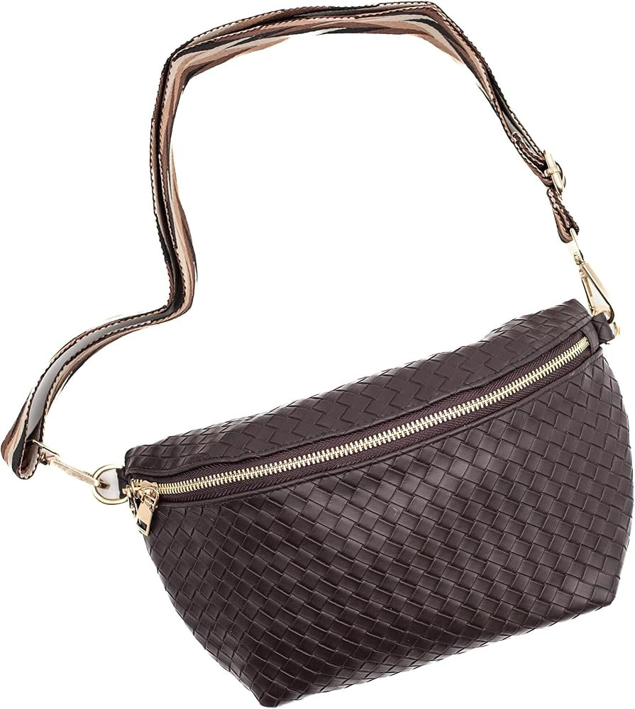 Modern+Chic Belt Bags for Women - Rory Oversized Crisscross Belt Bag for Women, Vegan Leather Cro... | Amazon (US)