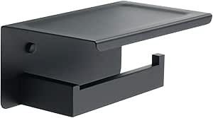 Alise Toilet Paper Holder,Bathroom Tissue Holder with Shelf,SUS304 Stainless Steel Toilet Paper R... | Amazon (US)