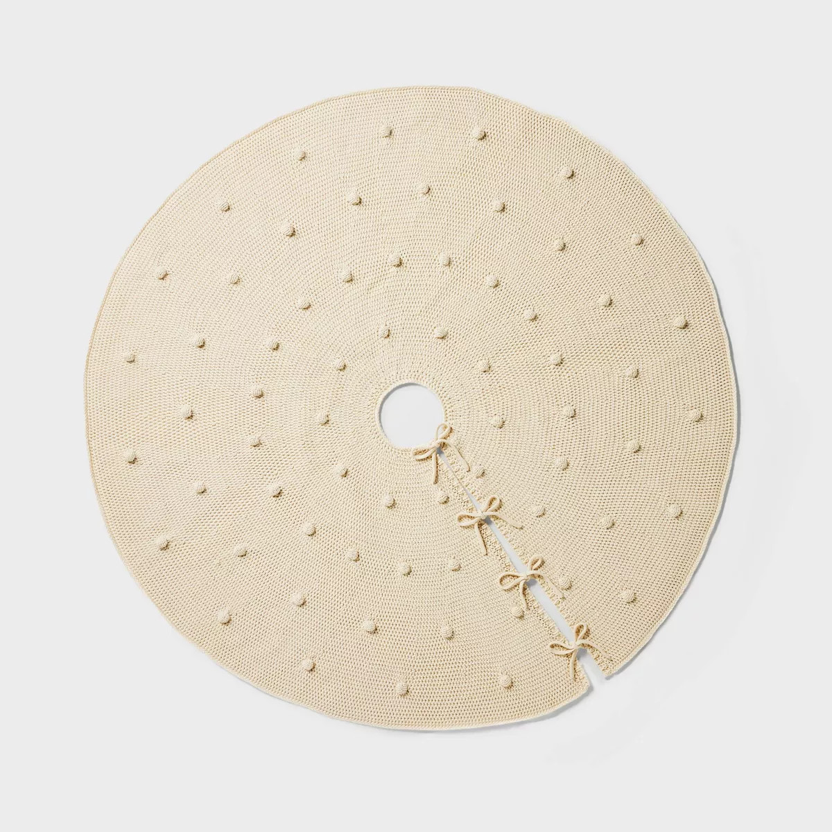Bobble Knit Christmas Tree Skirt Cream - Threshold™ designed with Studio McGee | Target