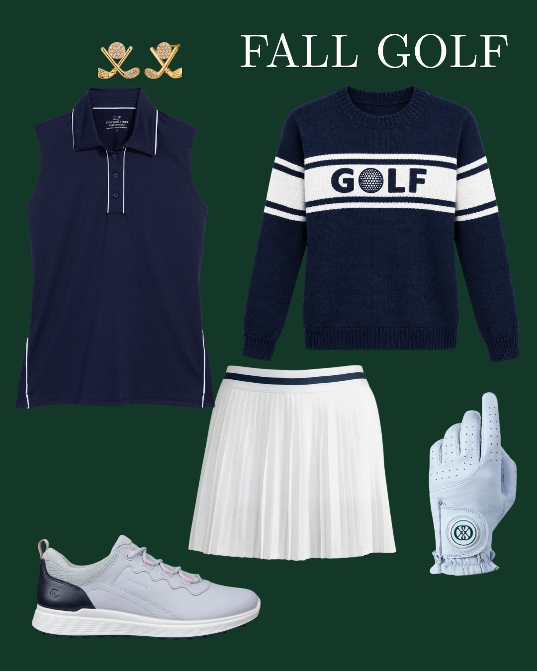 You can never go wrong with a navy/white combo. Love this skirt with the navy detail at the waist. Paired with my favorite sweater and you’re ready for some fall golf.

#LTKActive #LTKSeasonal #LTKOver40